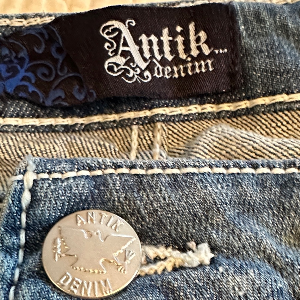 Antik Cotton Denim Blue Jean Shorts 38 like new - Picture 10 of 13